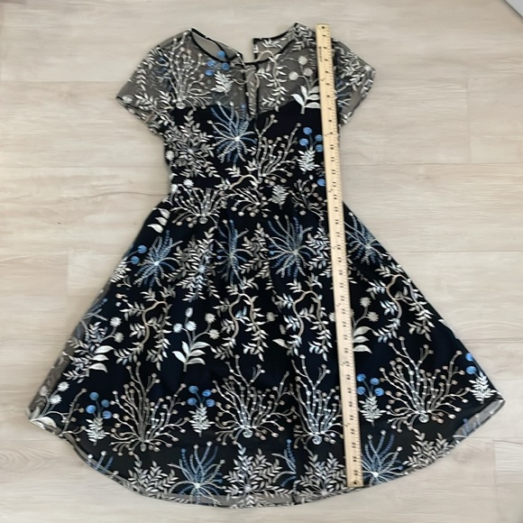 Adrienne Pappell Party Dress size 2: Black with Florals - Picture 4 of 5